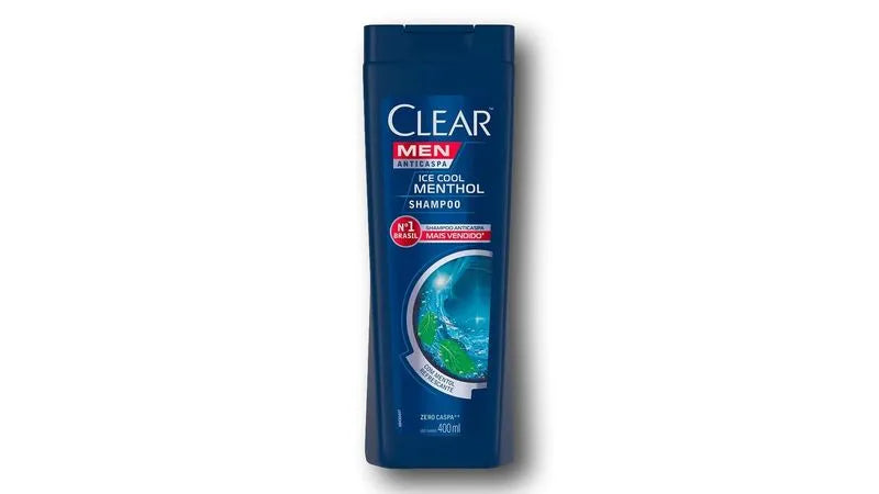 Shampoo CLEAR MEN Anticaspa Ice Cool Menthol Frasco 400ml