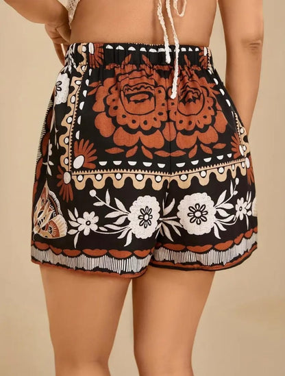 Shorts de Playa Bohemios para mujer con Estampado