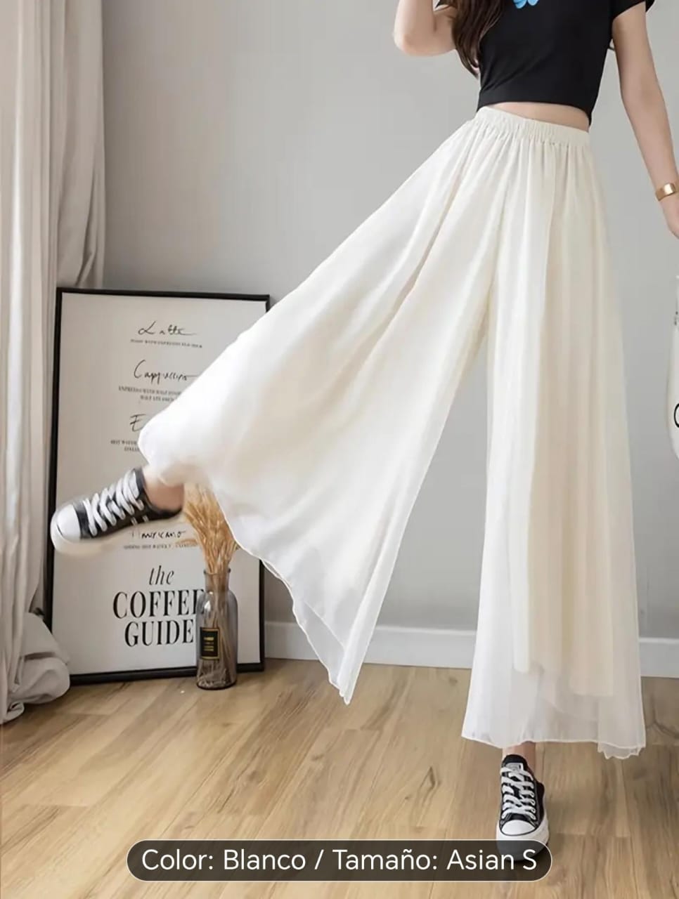 Pantalon Casuales de chiffon para mujer con