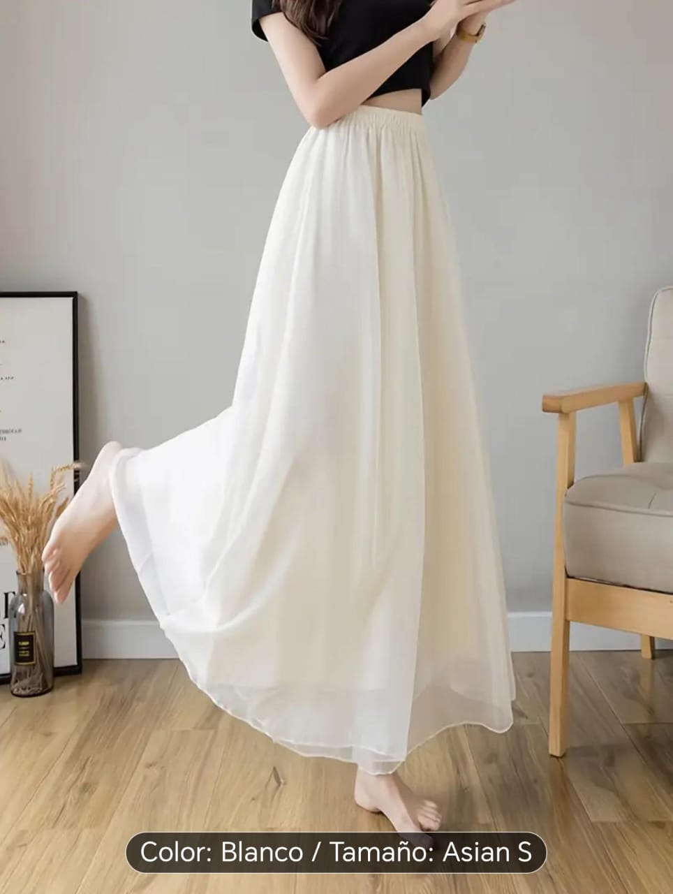 Pantalon Casuales de chiffon para mujer con