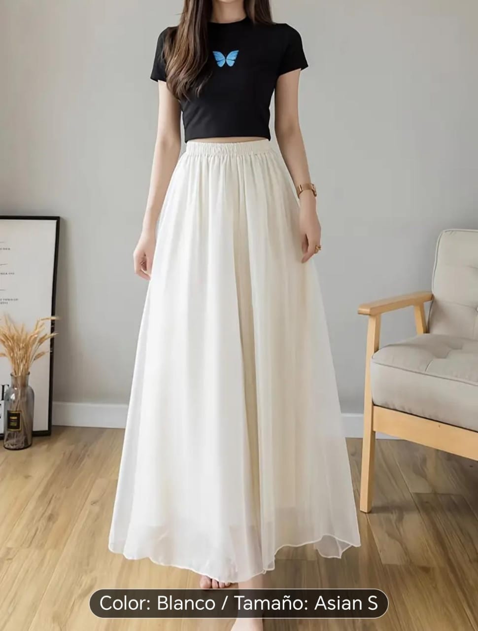 Pantalon Casuales de chiffon para mujer con