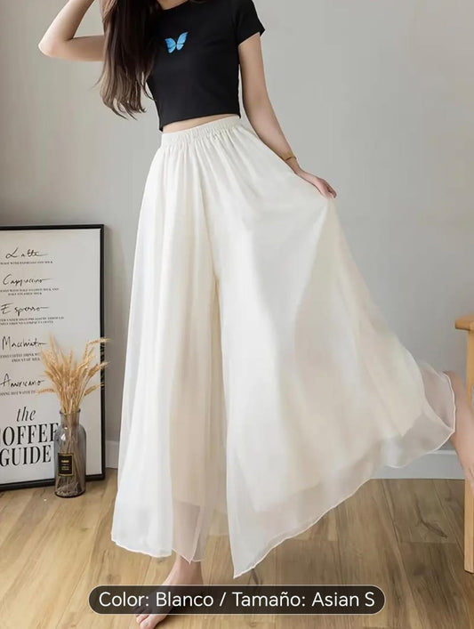 Pantalon Casuales de chiffon para mujer con