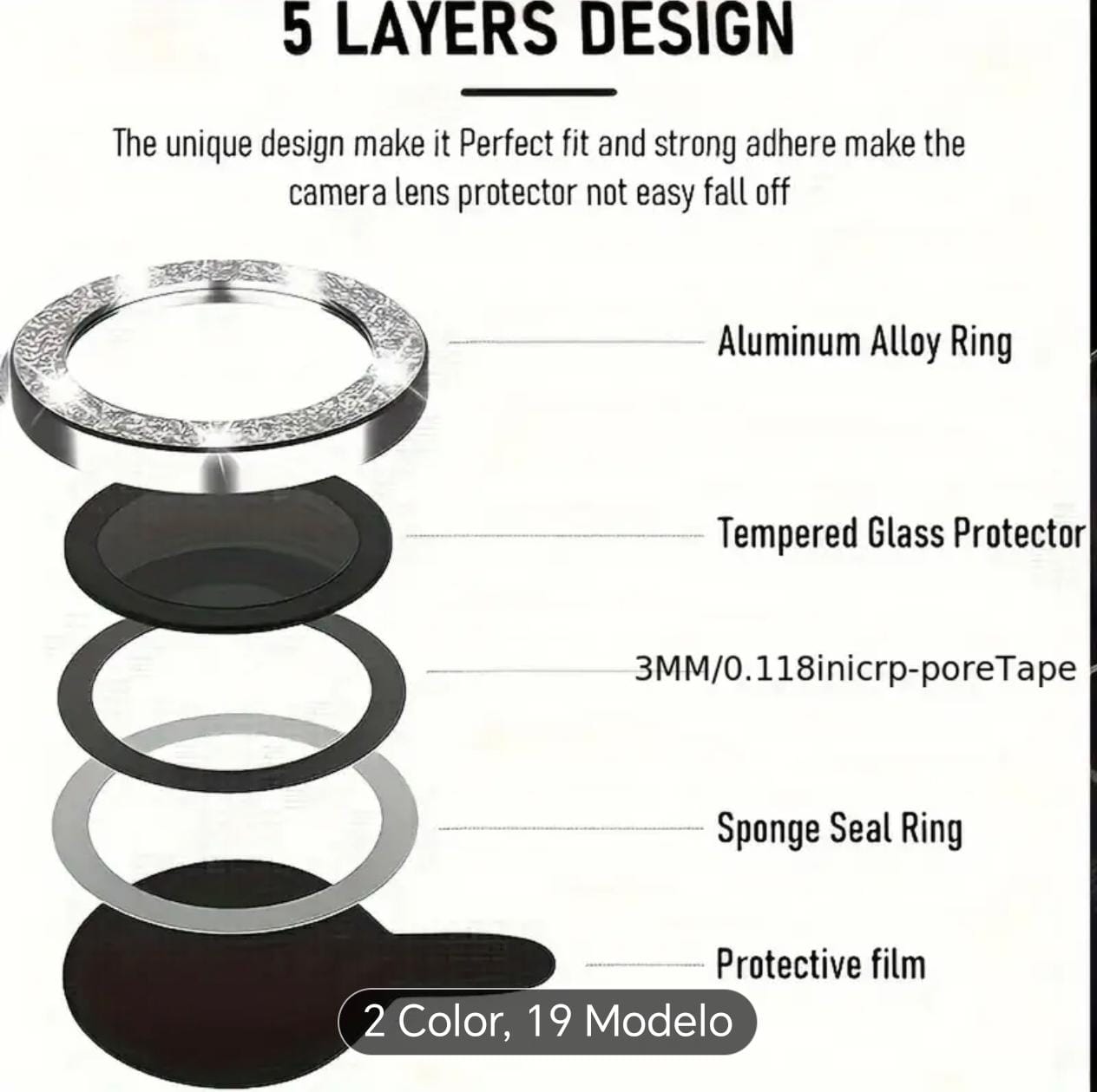 Protector de Lentes de camara de Iphone 16 pro max