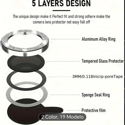 Protector de Lentes de camara de Iphone 16 pro max