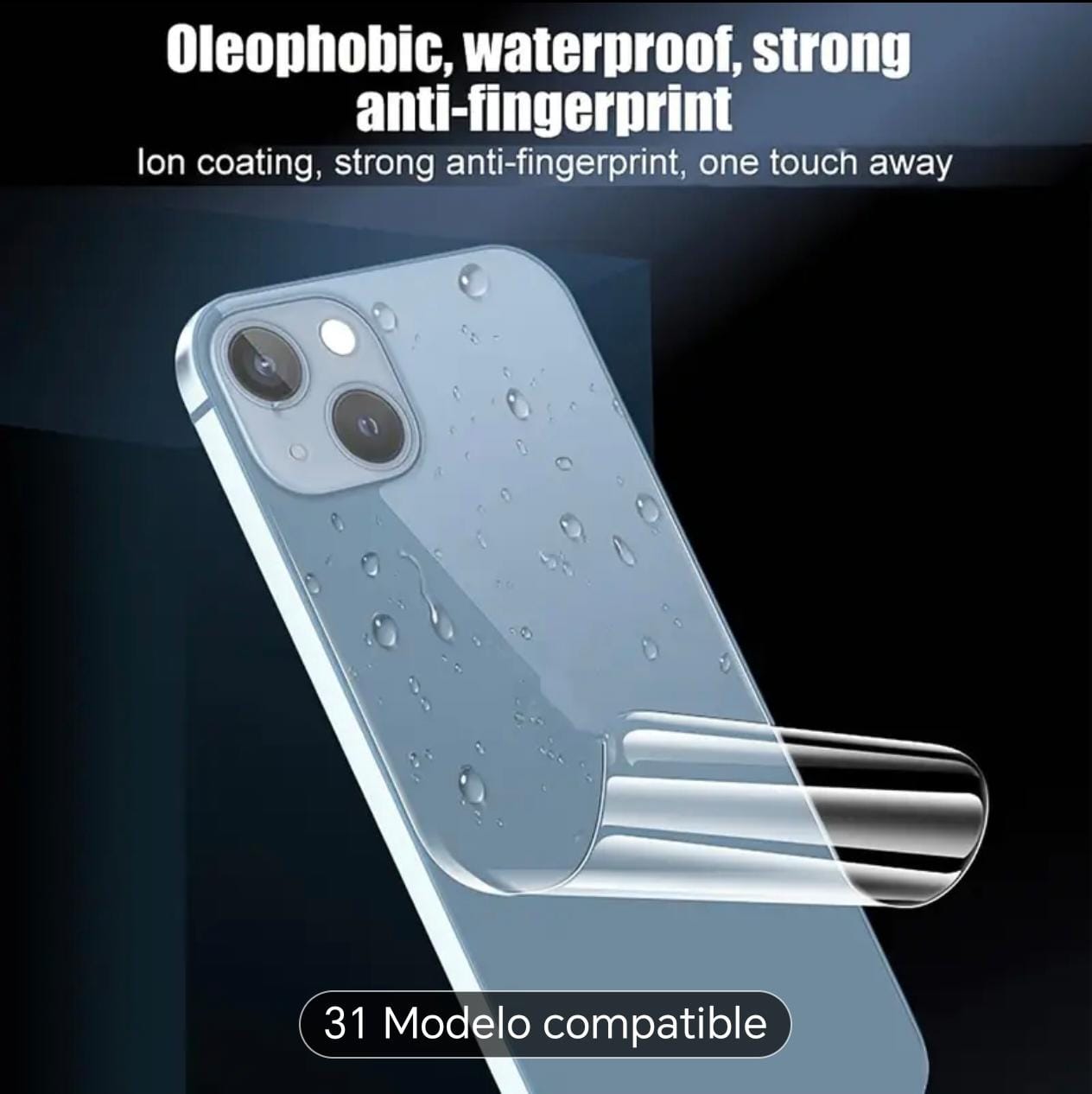 Juego de dos protectores de pantalla de hidrogel